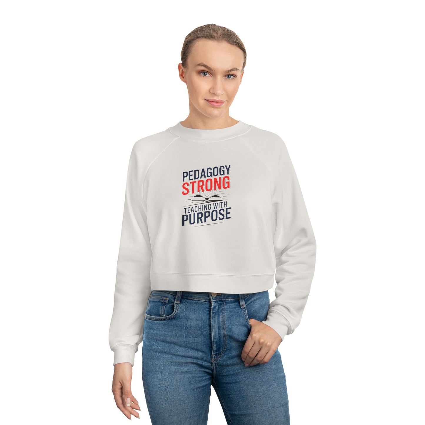 Teaching with Purpose Women's Cropped Fleece Pullover